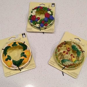 Jar candle lids (3)